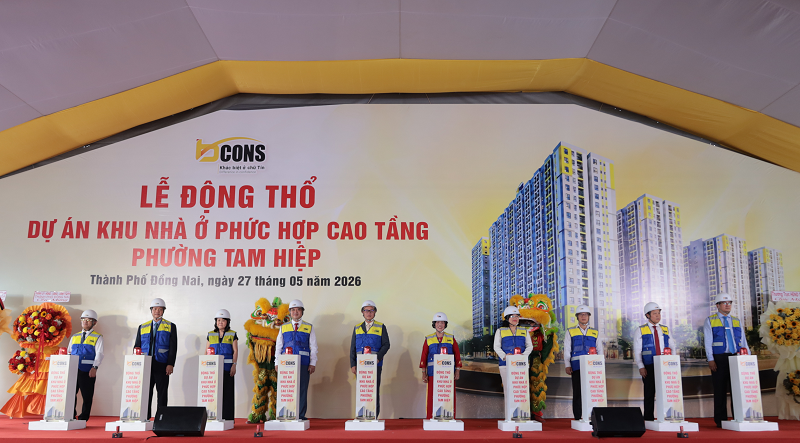 Bcons động thổ dự án 2.800 căn hộ ở thành phố Đồng Nai